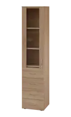 LE - 44 skříň léková prosklená, levá, dub bardolino